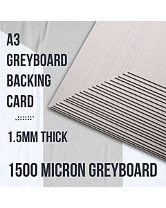 A3 GreyBoard Backing Card 950GSM 1500 Micron 1.5mm 25 Sheets