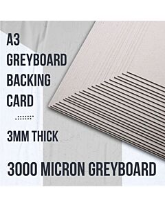 A3 Greyboard 3mm Thick Backing Card - 25 Sheets
