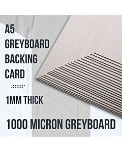 A5 Greyboard Backing Card 600GSM 1000 Micron 50 Sheets
