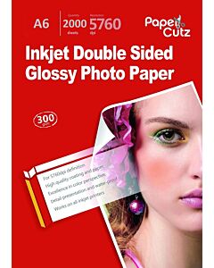 A6 Photo Paper Inkjet Glossy 300GSM Double Side - 2000 Sheets