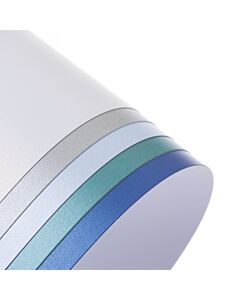 A4 Pearlescent Card Cool Winter Colours Single Side 5 Sheets