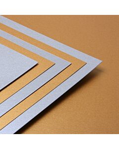 A4 Gold and Silver Pearlescent Card Single Side 4 Sheets