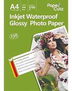 A4 Photo Paper Inkjet Glossy 230GSM Waterproof - 500 Sheets