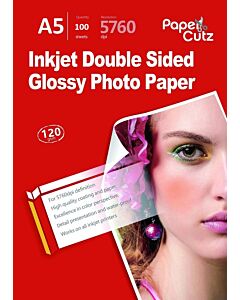 A5 Photo Paper InkJet Glossy 120GSM Double Side - 100 Sheets