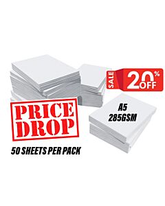 A5 White Card 285GSM Print and Craft, Extra Smooth 50 Sheets