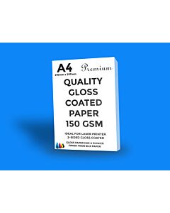 A4 White Gloss Printer Paper 150GSM Two Side Coated 50 Sheets