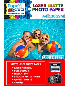 A4 Photo Paper Laser Matte 130GSM Double Side - 100 Sheets