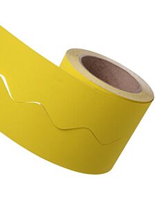Lemon Yellow School  Paper Border Scalloped Edge 1 Roll