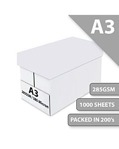 A3 White Card 285GSM Box 1000 Sheets