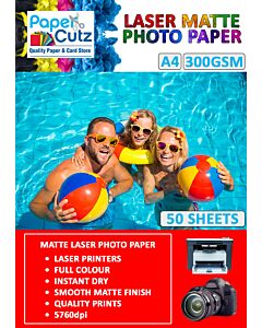 A4 Photo Paper Laser Matte 300GSM Double Side - 50 Sheets