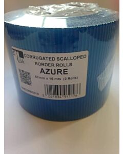 Azure Blue Border Roll Corrugated Cardboard Bordette School  x1