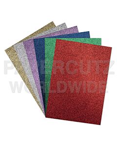 A4 Assorted Glitter Card 250GSM None Shed  6 Sheets