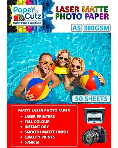 A5 Photo Paper Laser Matte 300GSM Double Side - 50 Sheets