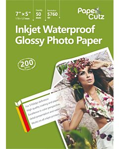 5x7 Gloss 200GSM Inkjet Photo Paper - 50 Sheets
