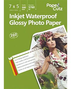 5x7 Gloss 260GSM Inkjet Photo Paper - 500 Sheets
