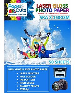 SRA3 Photo Paper Laser Gloss 160GSM Double Side - 50 Sheets