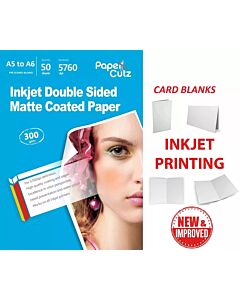 A5 to A6 Matt Card Blanks – 300gsm Pre‑Creased Printable A6 Cards (50 Pack)