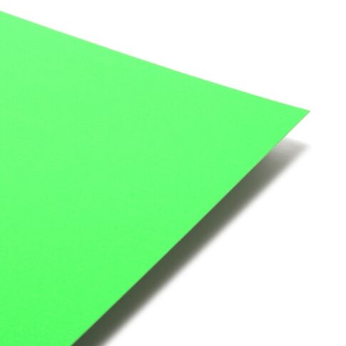 510x635mm Day Glo Green Fluorescent Advertising Card Neon 10 Sheets