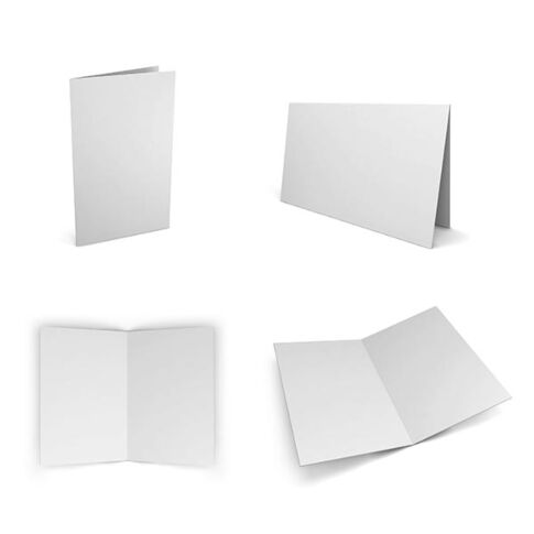 Pre Scored A5, A6 Recycled White Card Blanks 250gsm 300gsm 350gsm