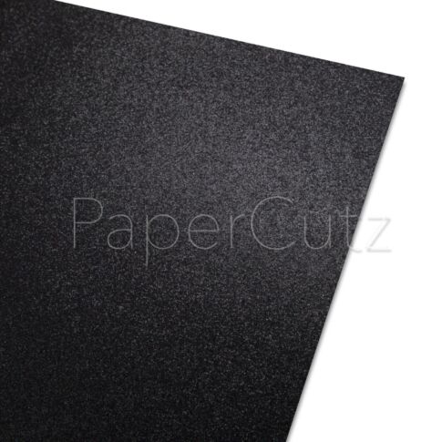 Black Glitter Cardstock, 250gsm, 4 Sheets