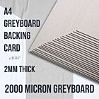 A4 2mm Greyboard Backing Card 1200GSM 25 Sheets