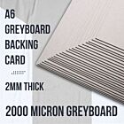 A6 Greyboard Card 1200GSM 2000 Micron 50 Sheets