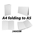 A4 White Card Blank Folds to A5 240GSM 50 Card Blanks