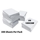 A6 WHITE QUALITY 100gsm SMOOTH COPIER PAPER CRAFT PRINTER 500 Sheets SPECIAL DEAL