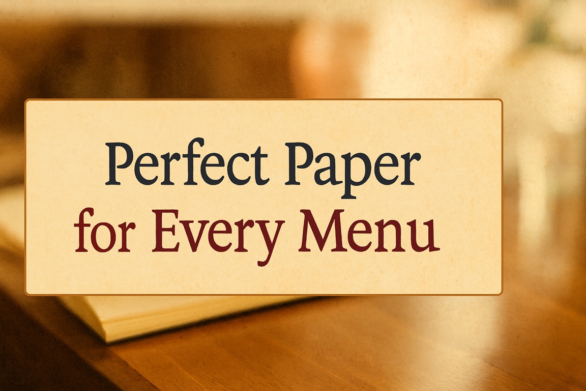 Perfect Paper for Every Menu