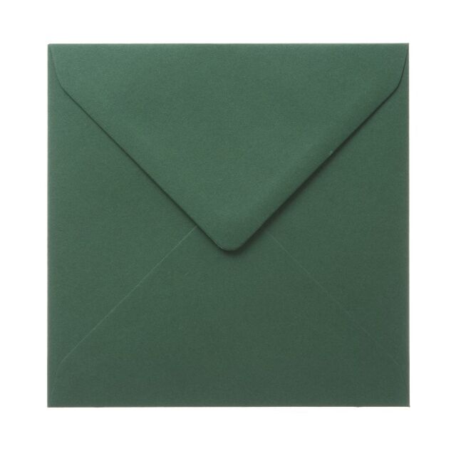 155mm Square Envelopes Dark Green 155mm Invitation 120GSM Pack Size : 50 Envelopes