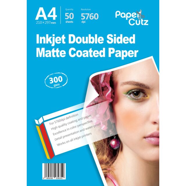A4 Photo Paper Inkjet Matte 300GSM Double Side - 50 Sheets