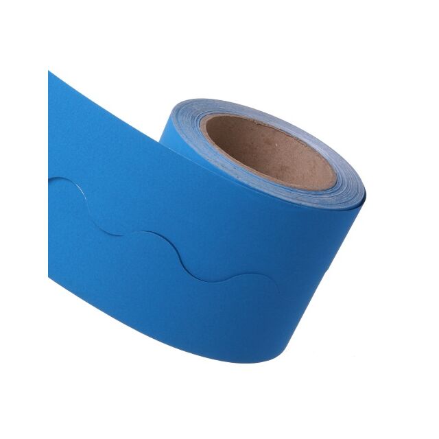 Azure Blue Paper Border School Display Roll 100 Metre Pack Size : 1 Roll