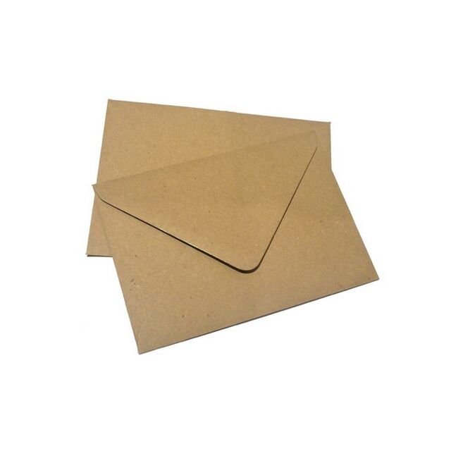 Brown Kraft Fleck 133x184mm 5 x 7 Envelopes Diamond Flap - 100GSM Pack Size : 50 Envelopes