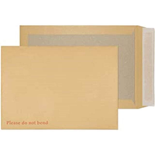 Pack of 250 - C4 / A4 - Board Backed Envelopes - Please do not bend