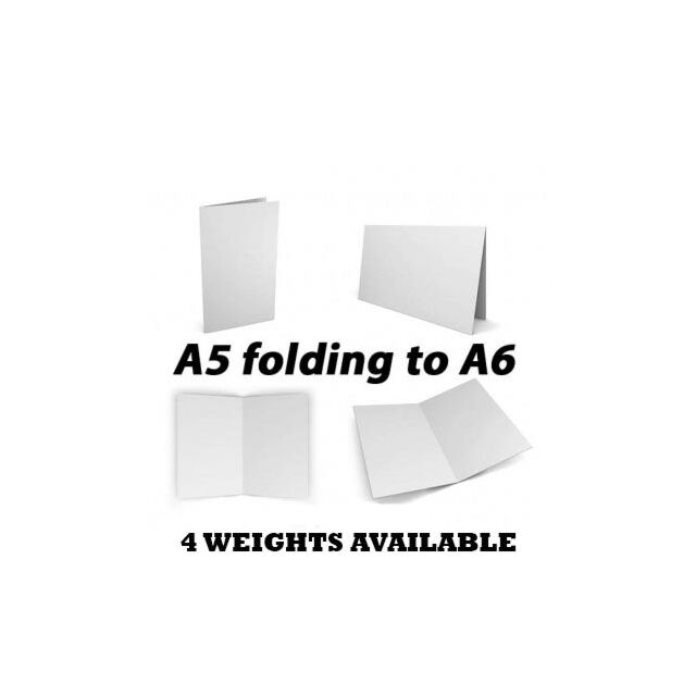 A6 White Card Blanks - Pre Scored to Fit a C6 Envelope Pack Size : 50 Card Blanks