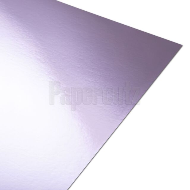 A4 Mirror Card Lilac Purple Reflective 250GSM Pack Size : 10 Sheets