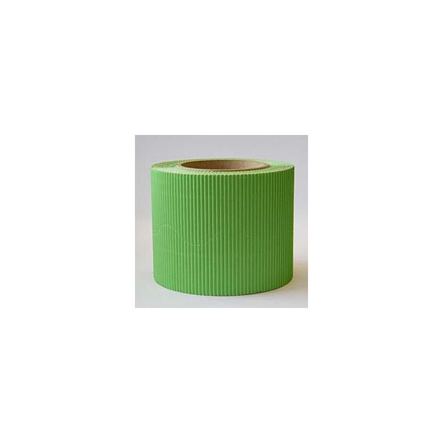 Border Rolls - Scalloped Edge Corrugated Wavy Display - Pale Green, EduCraft 1 ROLL