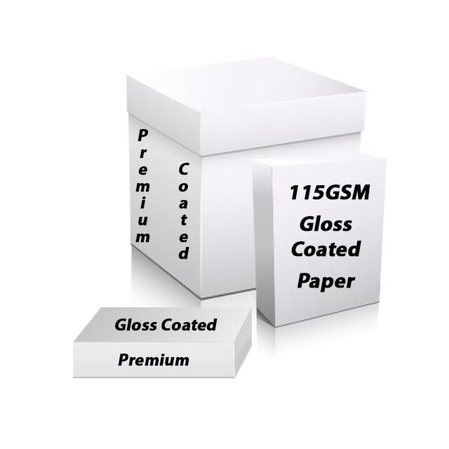 A4 White Gloss Paper 115GSM - Two Side Coated Pack Size : 50 Sheets