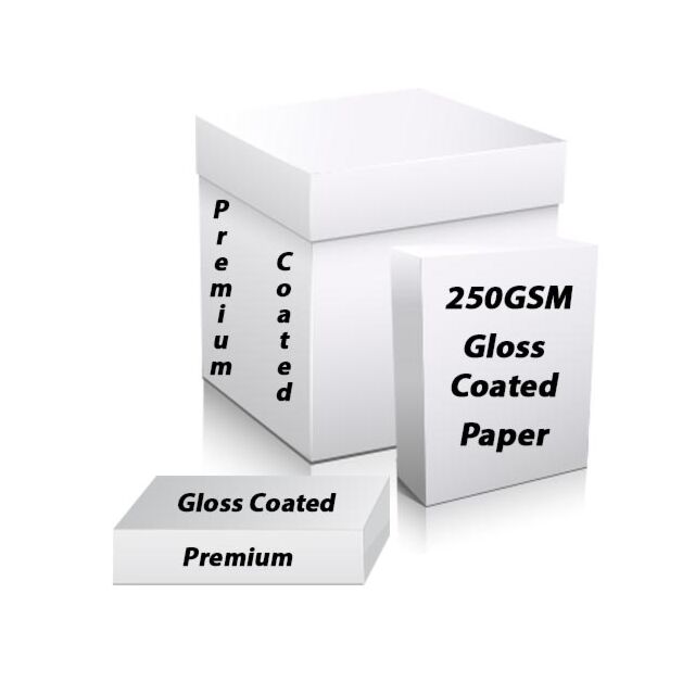 A4 Gloss Card 250GSM White - Two Side Coated Pack Size : 50 Sheets