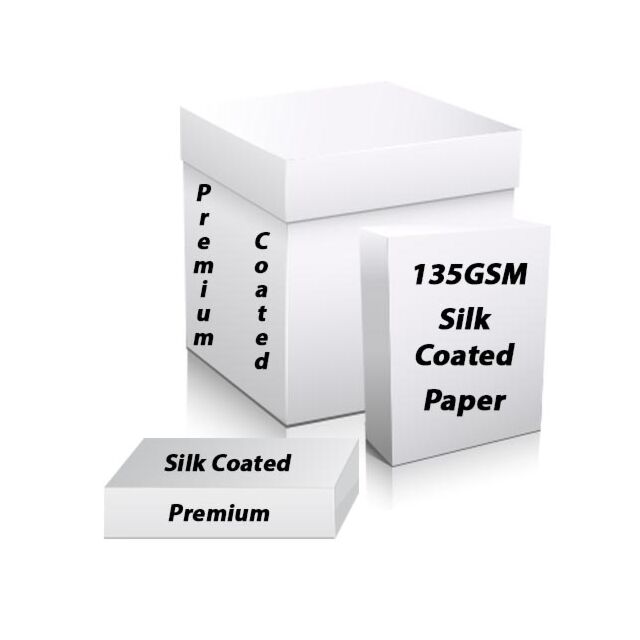 A4 White Silky Coated Printer Paper 135GSM - Two Sided Pack Size : 50 Sheets