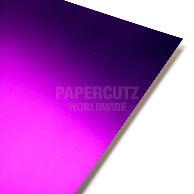 A6 Mirror Card Purple Reflective 250GSM  Pack Size : 10 Sheets