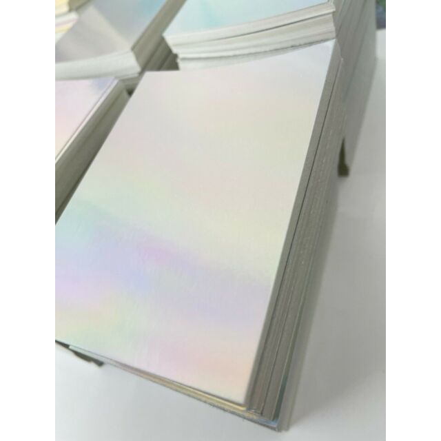 A6 14CM X 10CM Holographic Card Rainbow Silver Job Lot Box 1000 Sheets