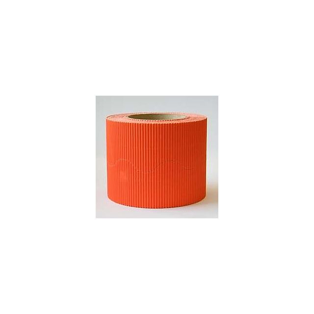 Border Rolls - Scalloped Edge Corrugated Wavy Display - Fire Orange, EduCraft 1 ROLL