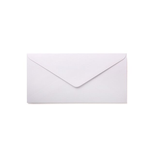 Smooth White DL Envelopes Diamond Flap - 80GSM Pack Size : 50 Envelopes 
