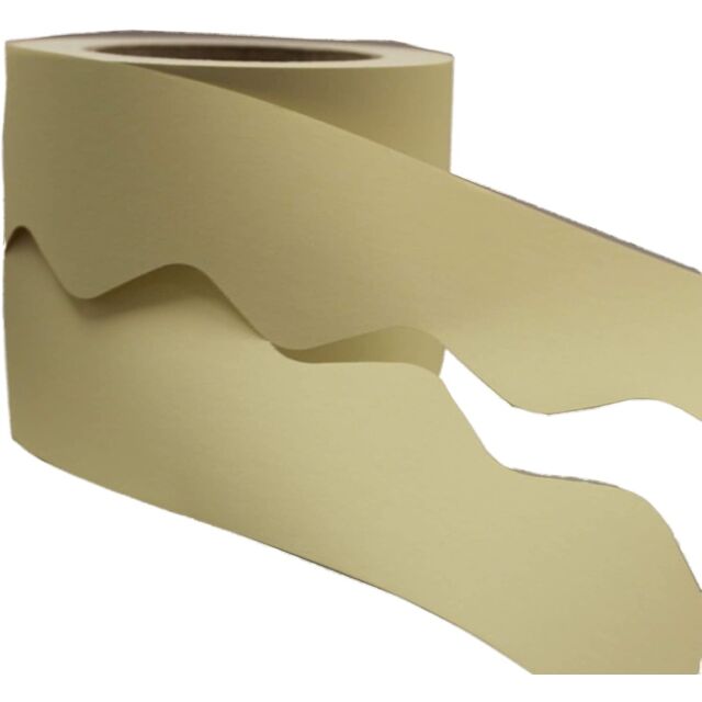 Soft Cream Display Border Roll Scalloped Edge Paper 100 Metre Pack Size : 1 Roll