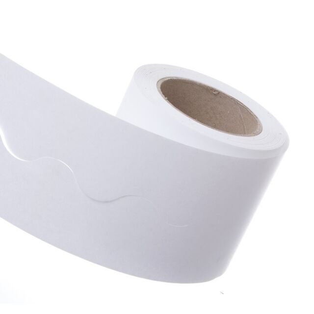 Bordette White Display Border Roll Scalloped Edge Paper 100 Metre Pack Size : 1 Roll